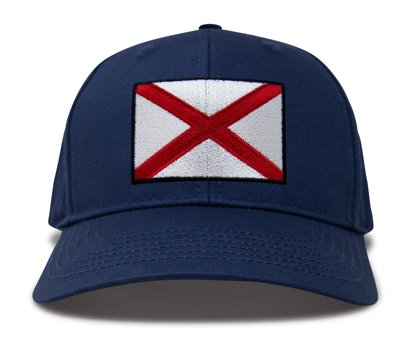 International Tie Premium Alabama Flag Hat for Men and Women - Snapback Trucker Baseball Cap (All Navy)