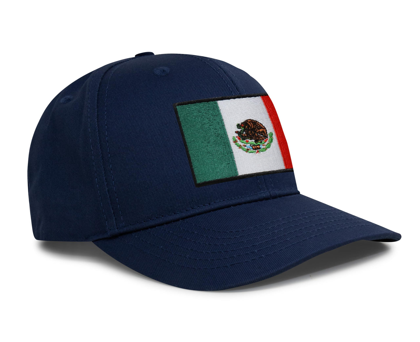 International Tie Mexico Hat for Men and Women - Snapback Trucker Baseball Cap (All Navy)