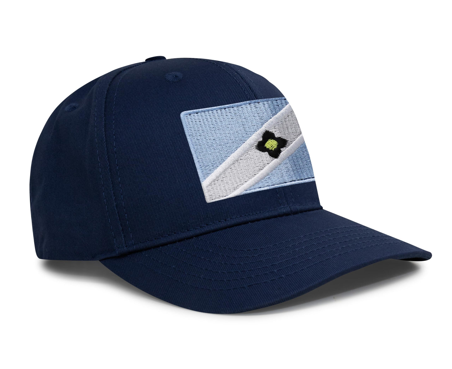 International Tie Madison Flag Trucker Hat for Men and Women - Snapback Baseball Cap (All Navy)