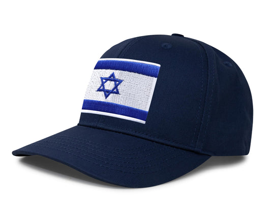 International Tie Premium Israel Flag Hat for Men and Women - Snapback Trucker Baseball Cap (All Navy) - International Tie