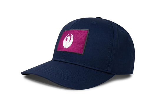 International Tie City Hat for Men and Women, Adjustable Snapback Trucker Baseball Cap with Embroidered Patch (Phoenix, All Navy)