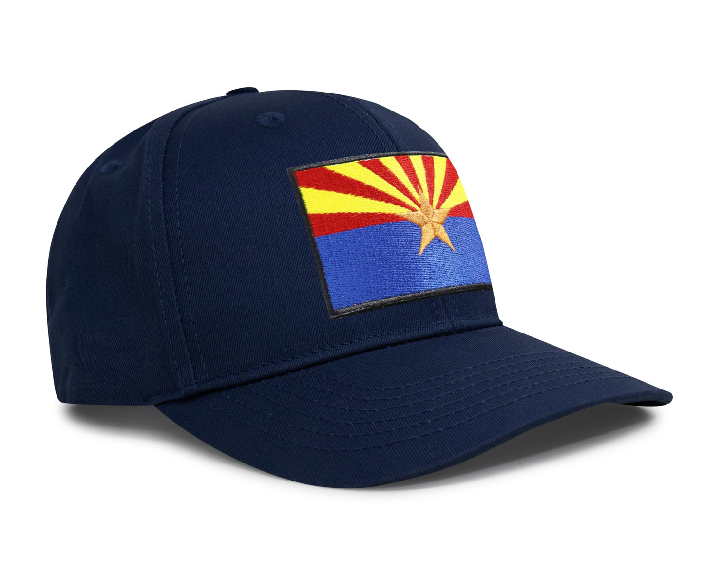 International Tie Arizona Flag Hat for Men and Women - Snapback Trucker Baseball Cap (All Navy)