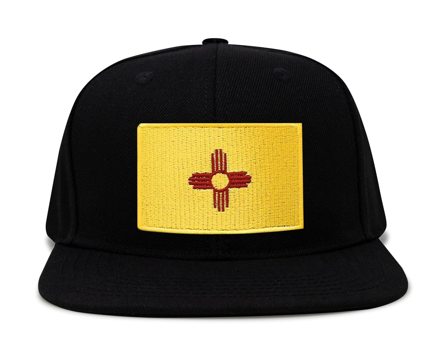 International Tie New Mexico Hat for Men and Women - Snapback Trucker Baseball Cap (Black Flatbill)