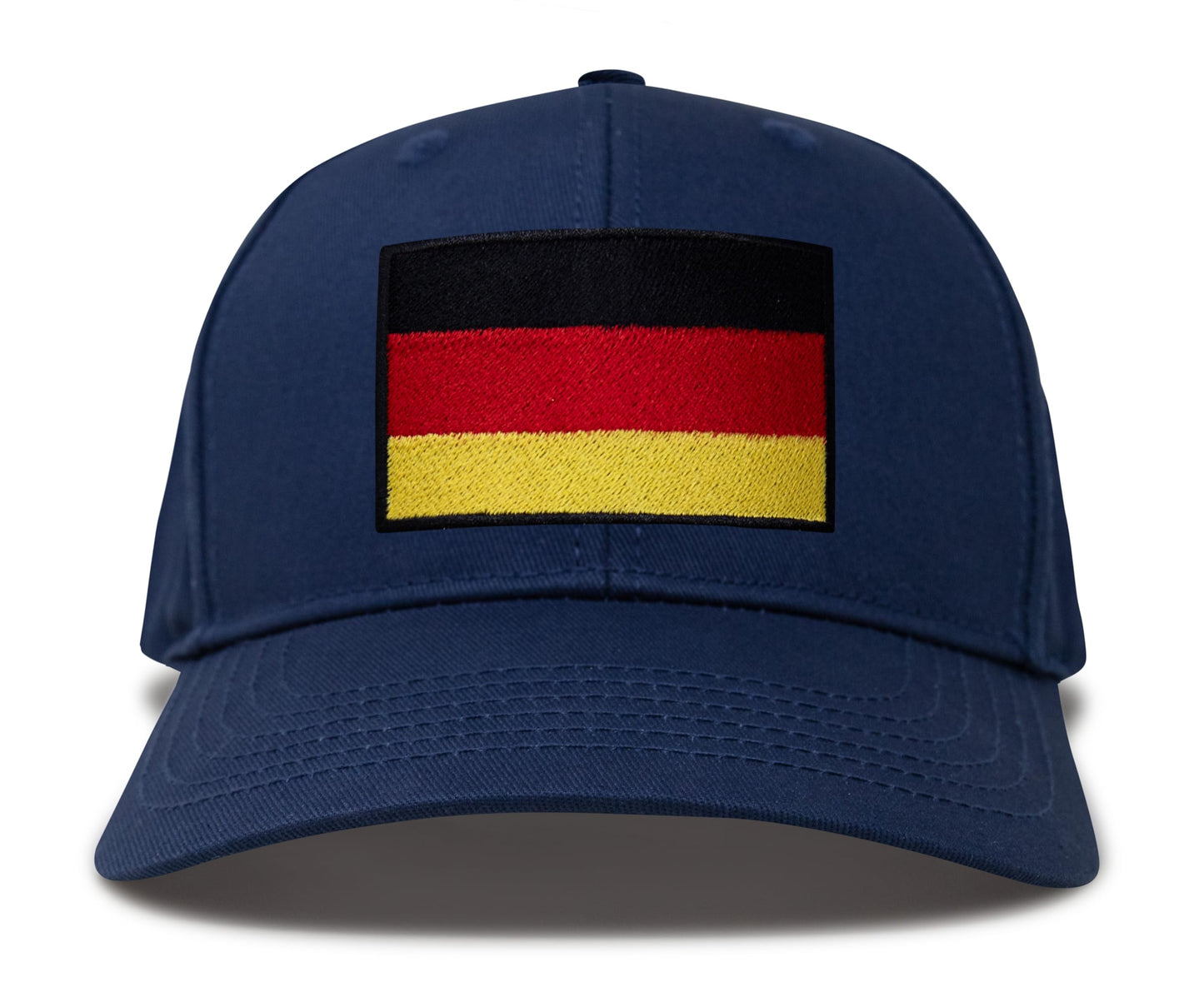 International Tie Germany Flag Hat for Men and Women - Adjustable Snapback Trucker Baseball Cap (All Navy)