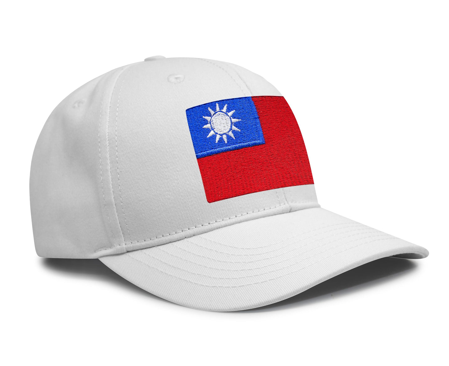 International Tie Taiwan Hat for Men and Women - Snapback Trucker Baseball Cap (All White)