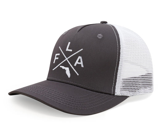Florida - FLA Cross Logo Snapback | Grey White - International Tie