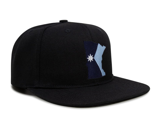 Minnesota Stateline Snapback Flatbill Hat I Black Flatbill