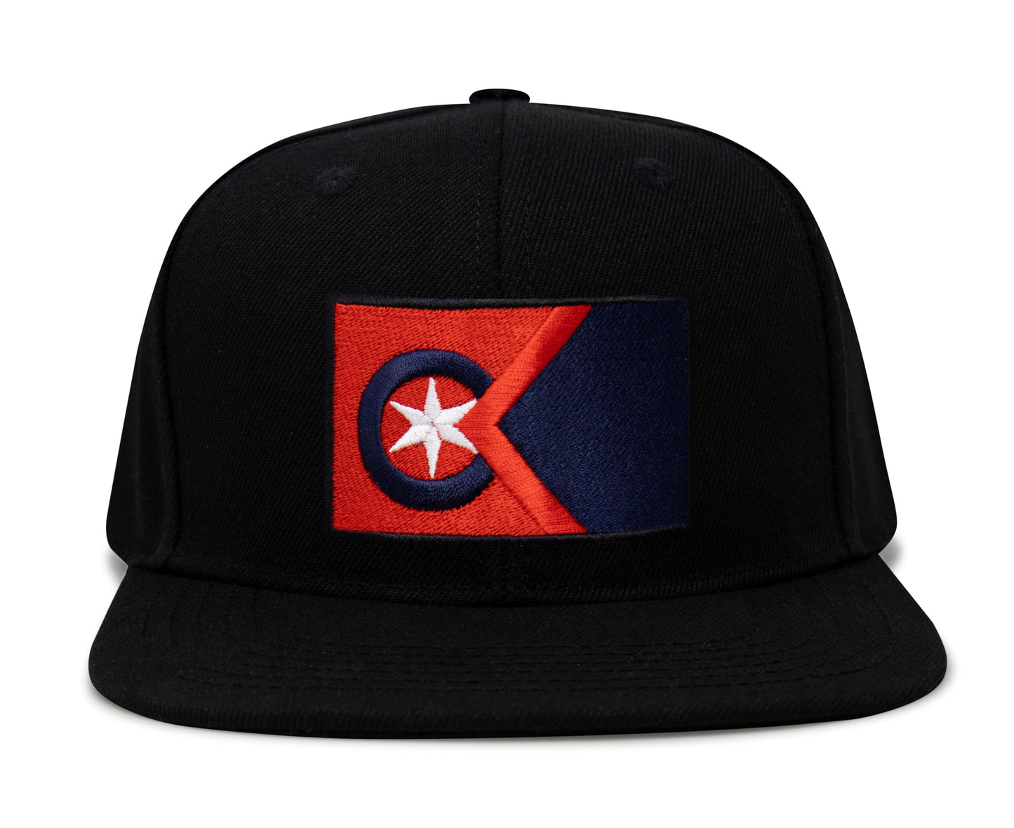 International Tie Cleveland Flag Hat for Men and Women - Adjustable Snapback Trucker Baseball Cap (Black Flatbill)