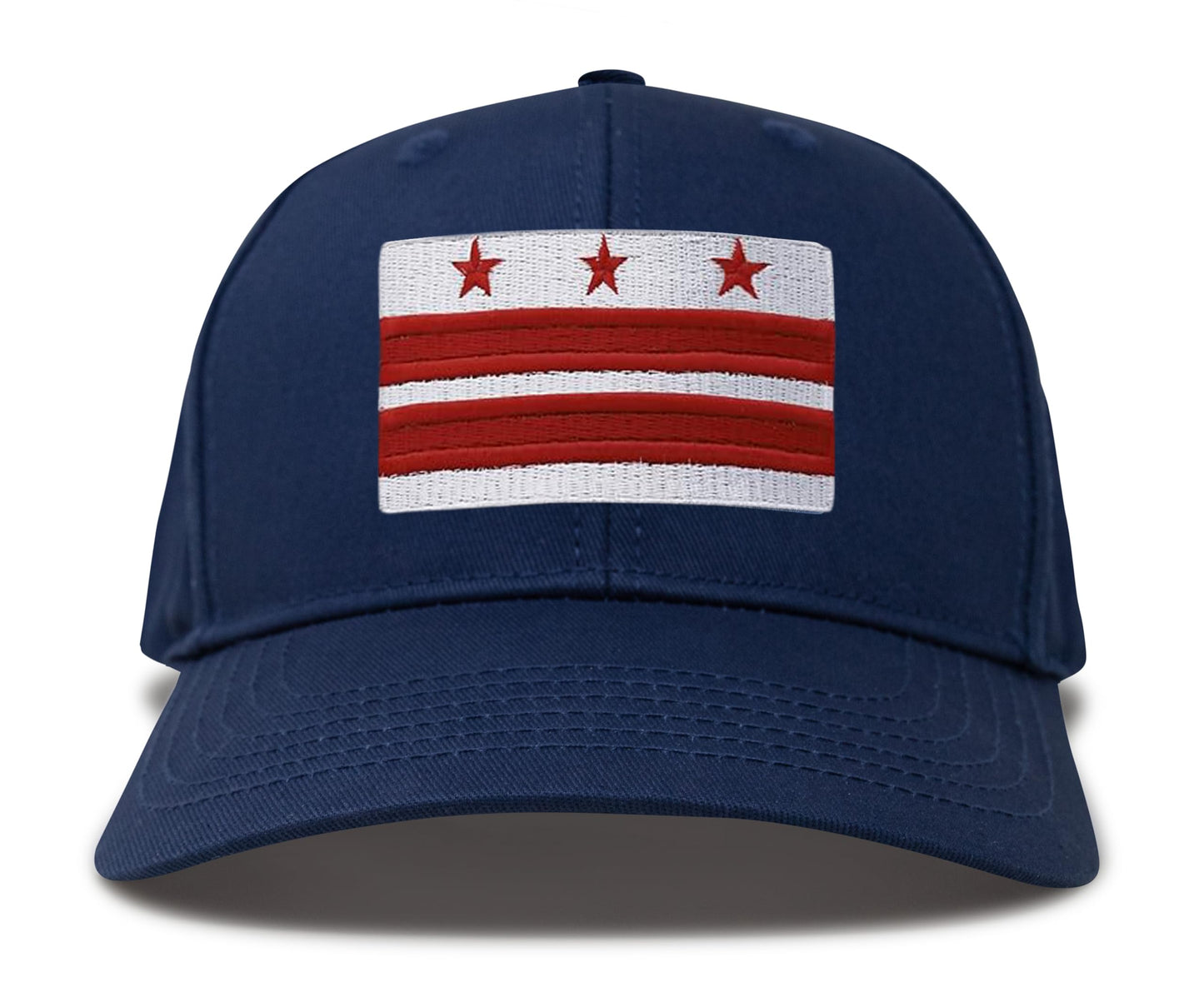 International Tie Washington DC Flag Hat for Men and Women - Snapback Trucker Flatbill Baseball Cap (All Navy)