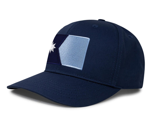 International Tie State Hat for Men and Women, Adjustable Snapback Trucker Baseball Cap with Embroidered Patch (Minnesota, All Navy) - International Tie