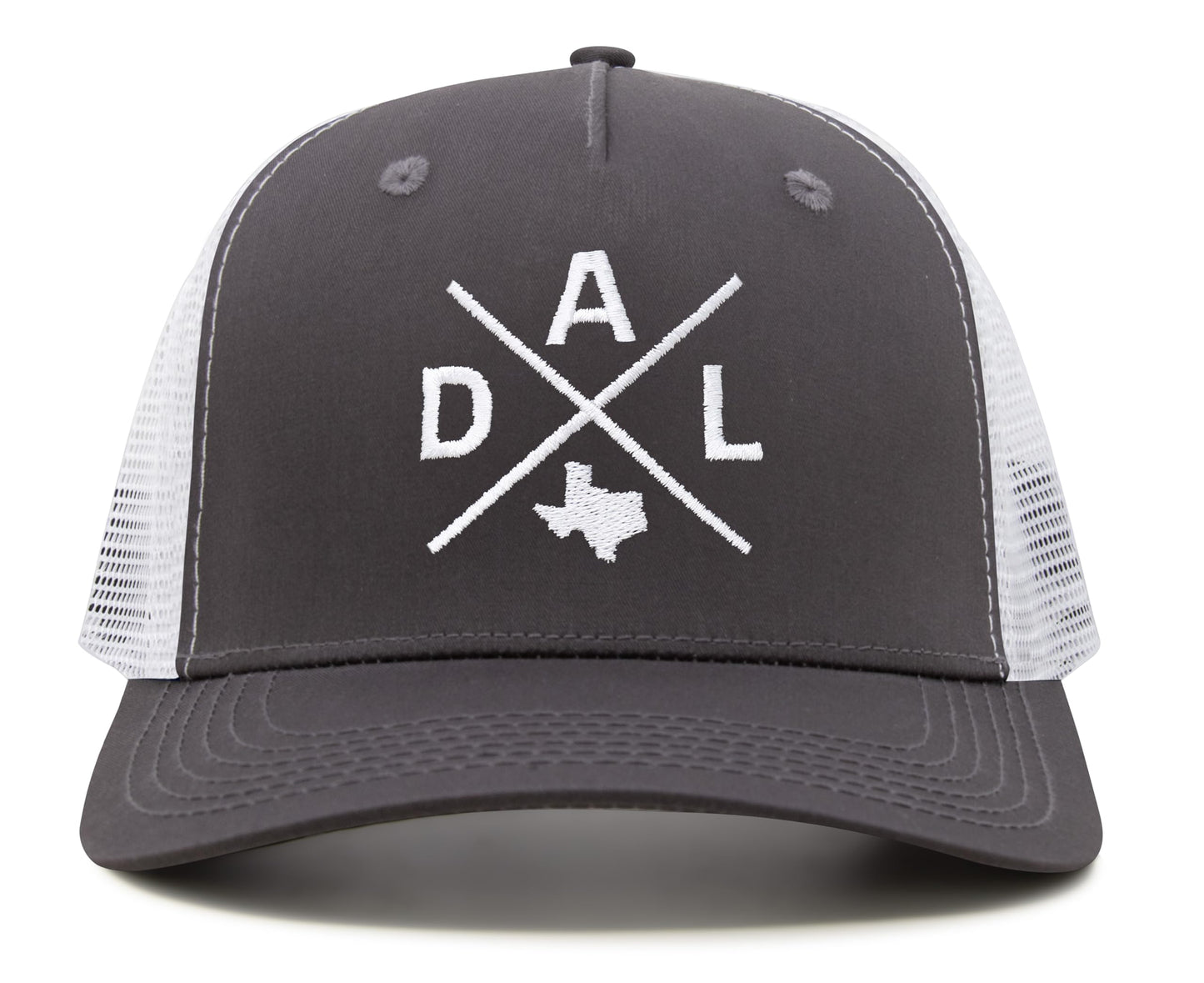 International Tie Premium Dallas DAL Hat for Men and Women – Snapback Trucker Baseball Cap (Grey/White)