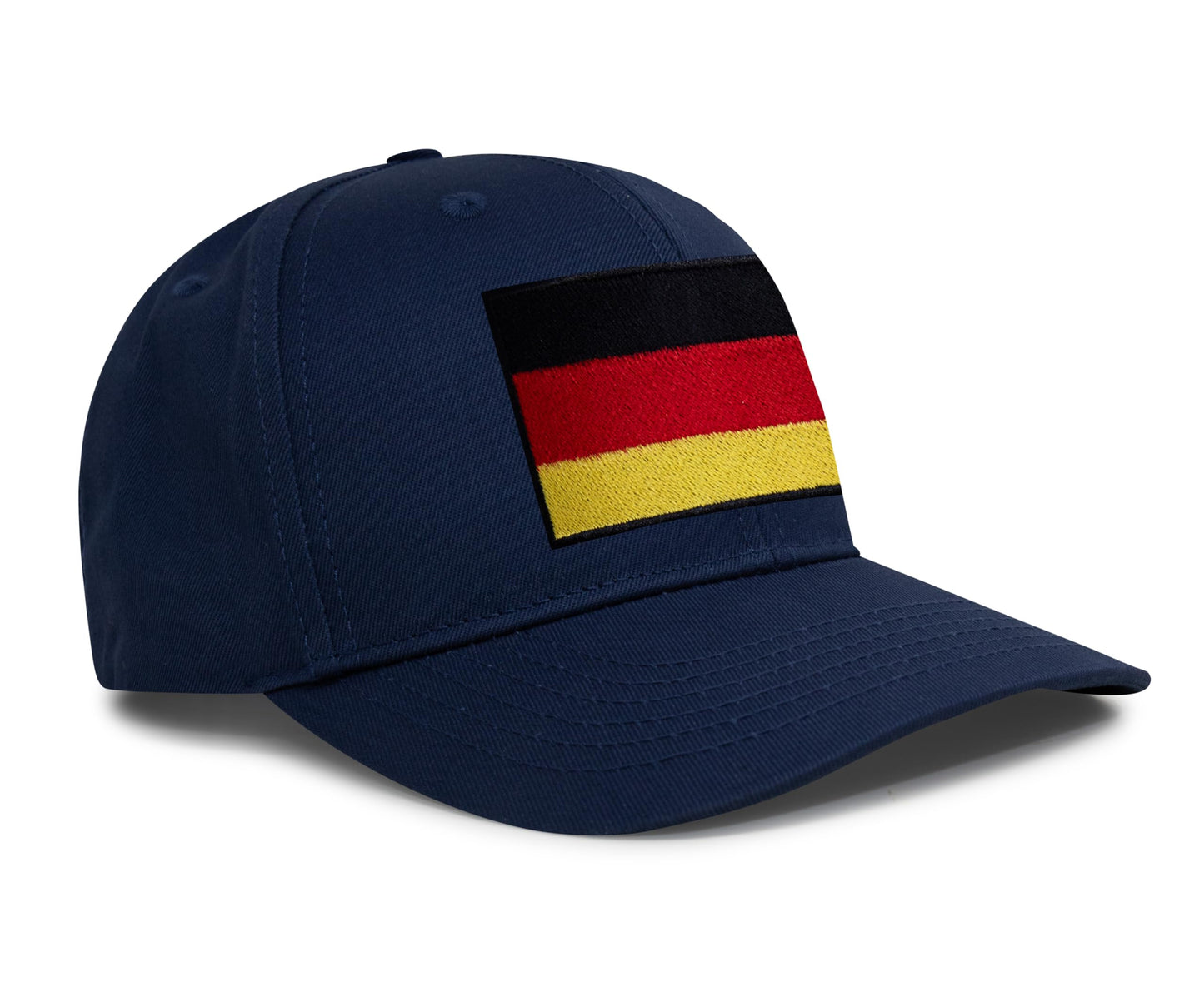 International Tie Germany Flag Hat for Men and Women - Adjustable Snapback Trucker Baseball Cap (All Navy)