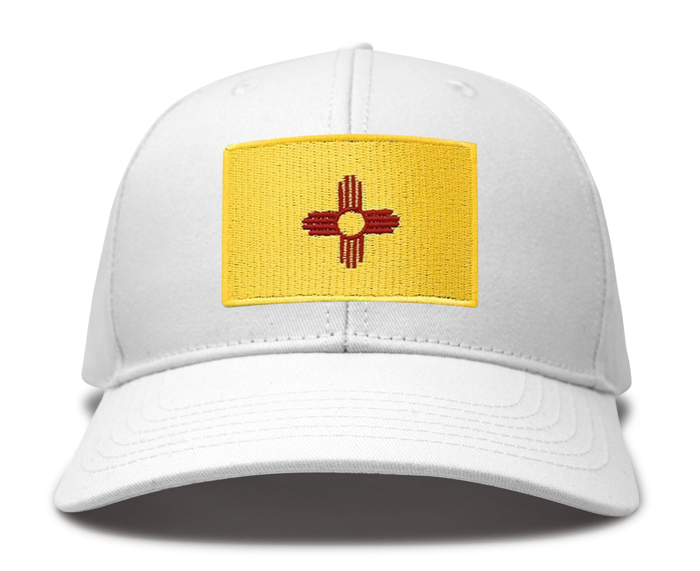 International Tie New Mexico Hat for Men and Women - Snapback Trucker Baseball Cap (All White)