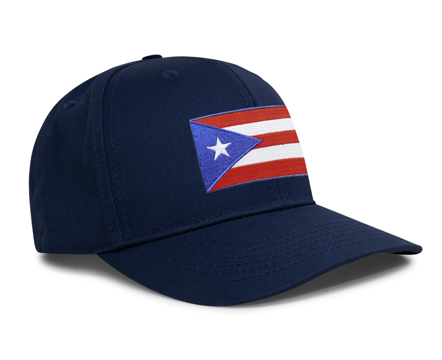 International Tie Puerto Rico Flag Trucker Hat - Snapback Baseball Cap (All Navy)