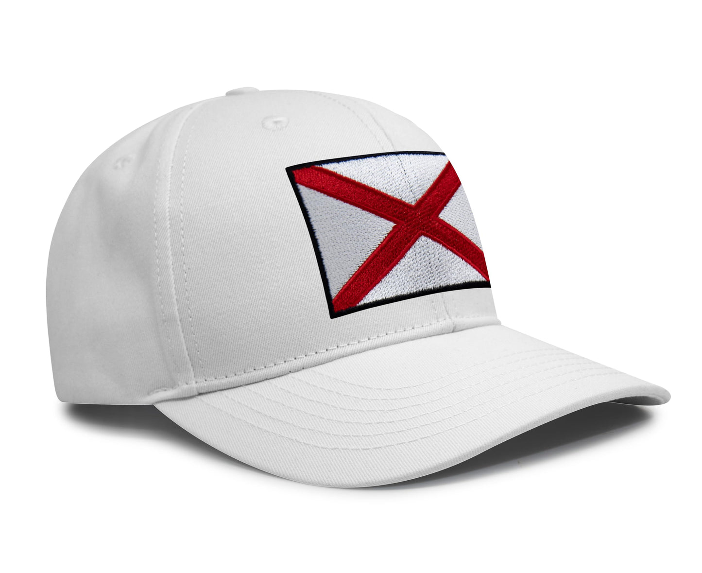 Alabama Flag Hat for Men and Women – Snapback Trucker Baseball Cap by International Tie (All White)