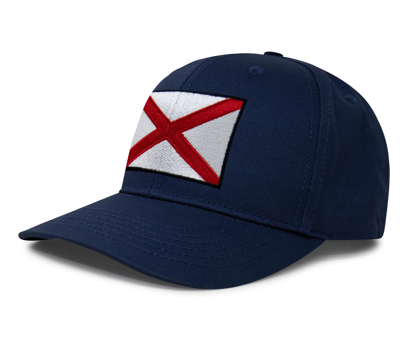 International Tie Premium Alabama Flag Hat for Men and Women - Snapback Trucker Baseball Cap (All Navy)