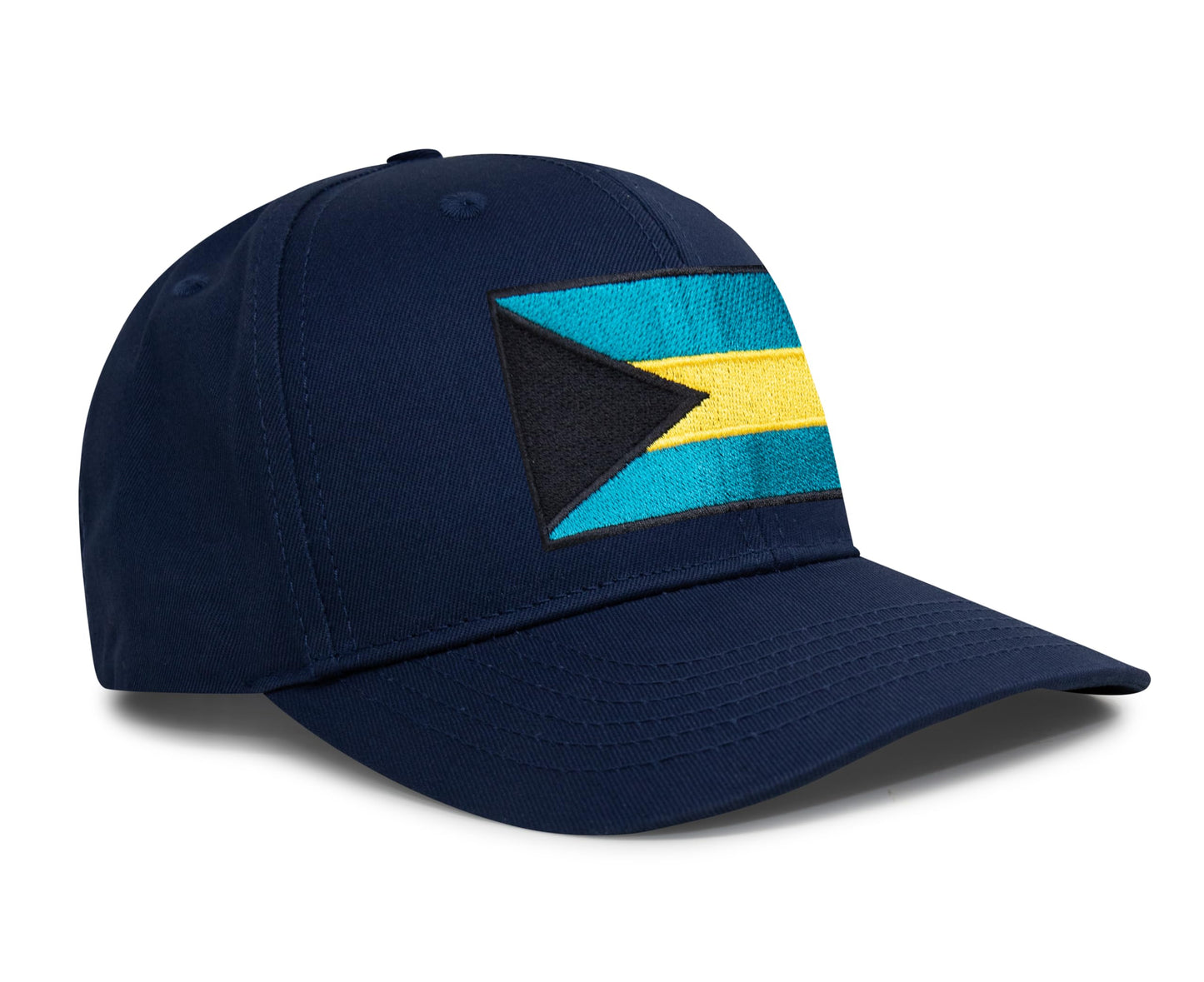 Bahamas Flag Hat for Men and Women – Adjustable Bahamian Snapback Baseball Cap by International Tie (All Navy)