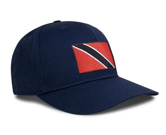 International Tie Country Hat for Men and Women, Adjustable Snapback Trucker Baseball Cap with Embroidered Patch (Trinidad and Tobago, All Navy) - International Tie