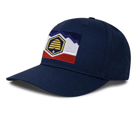 International Tie Utah Hat for Men and Women - Snapback Trucker Baseball Cap (All Navy)