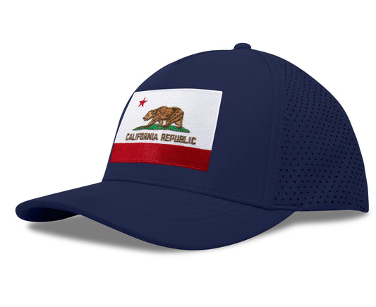 Performance Golf Hat – Adjustable Snapback Trucker Baseball Cap for Men & Women - Jetset Series (California, Pacific Blue)