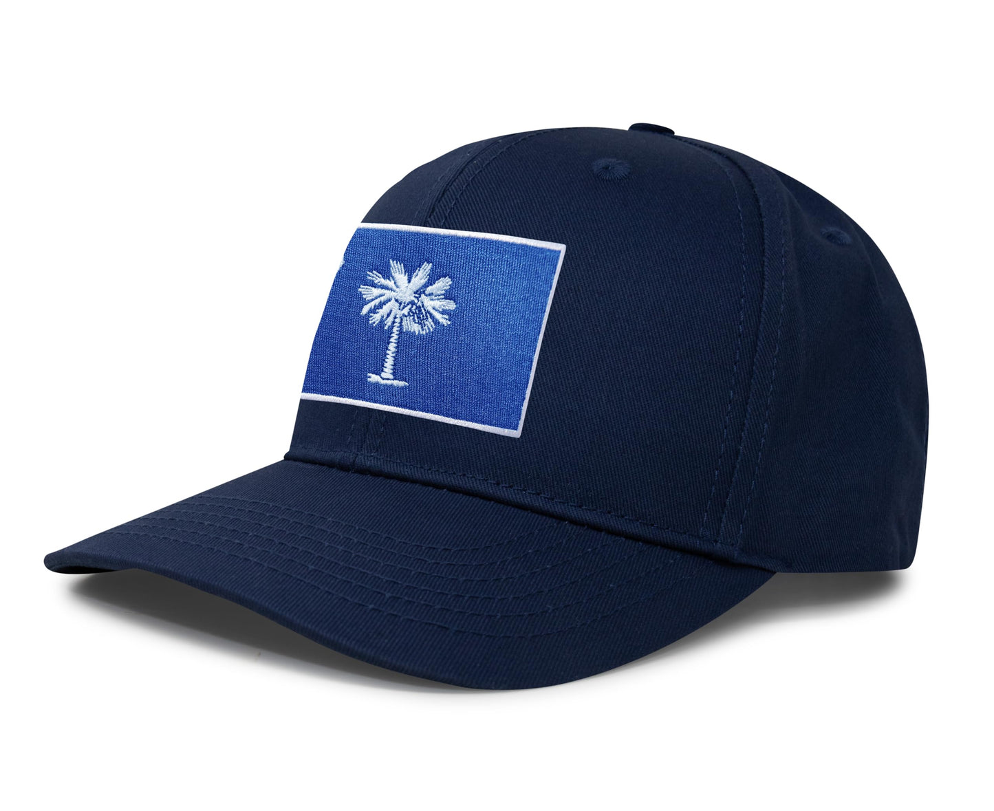 International Tie Premium South Carolina Flag Hat for Men and Women - Palmetto Snapback Trucker Baseball Cap (All Navy)