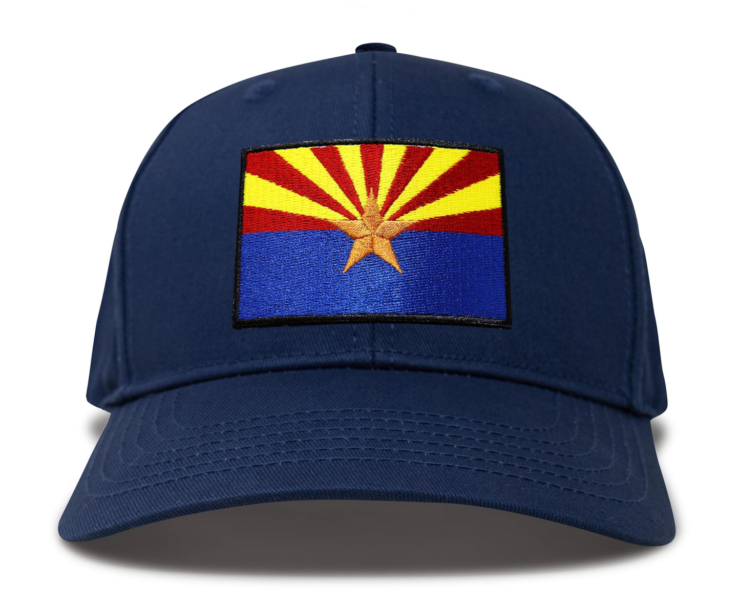 International Tie Arizona Flag Hat for Men and Women - Snapback Trucker Baseball Cap (All Navy)