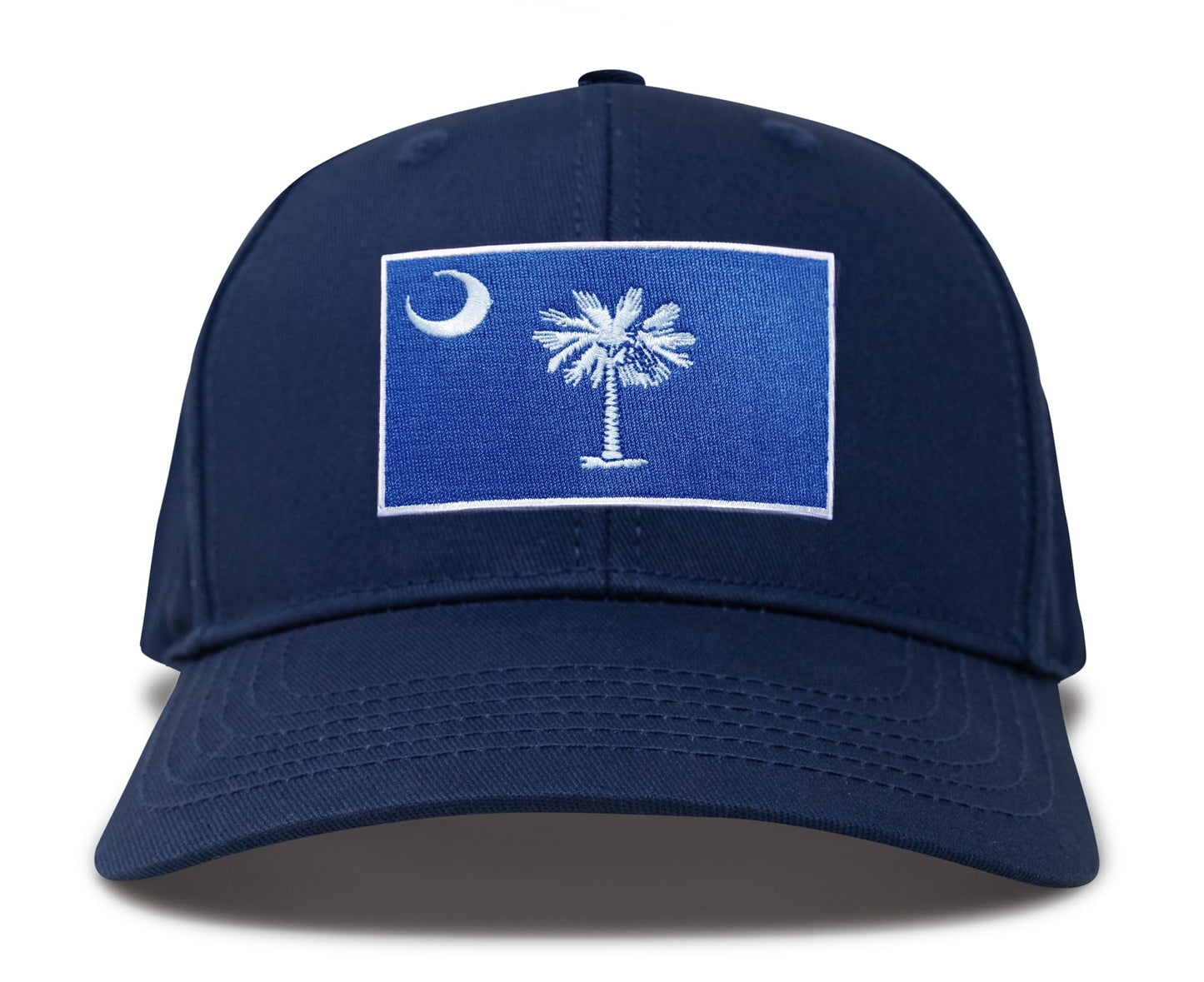 International Tie Premium South Carolina Flag Hat for Men and Women - Palmetto Snapback Trucker Baseball Cap (All Navy)