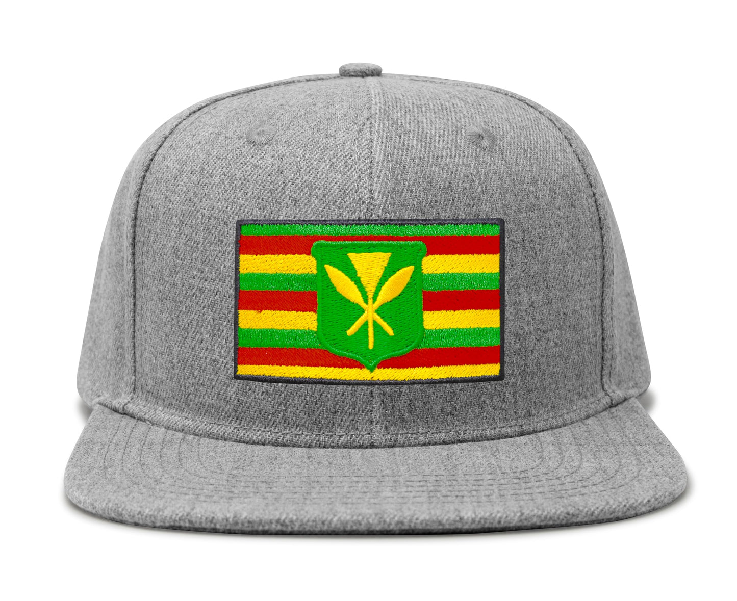 International Tie Kanaka Maoli Hat for Men and Women - Snapback Trucker Baseball Cap (Grey Flatbill)