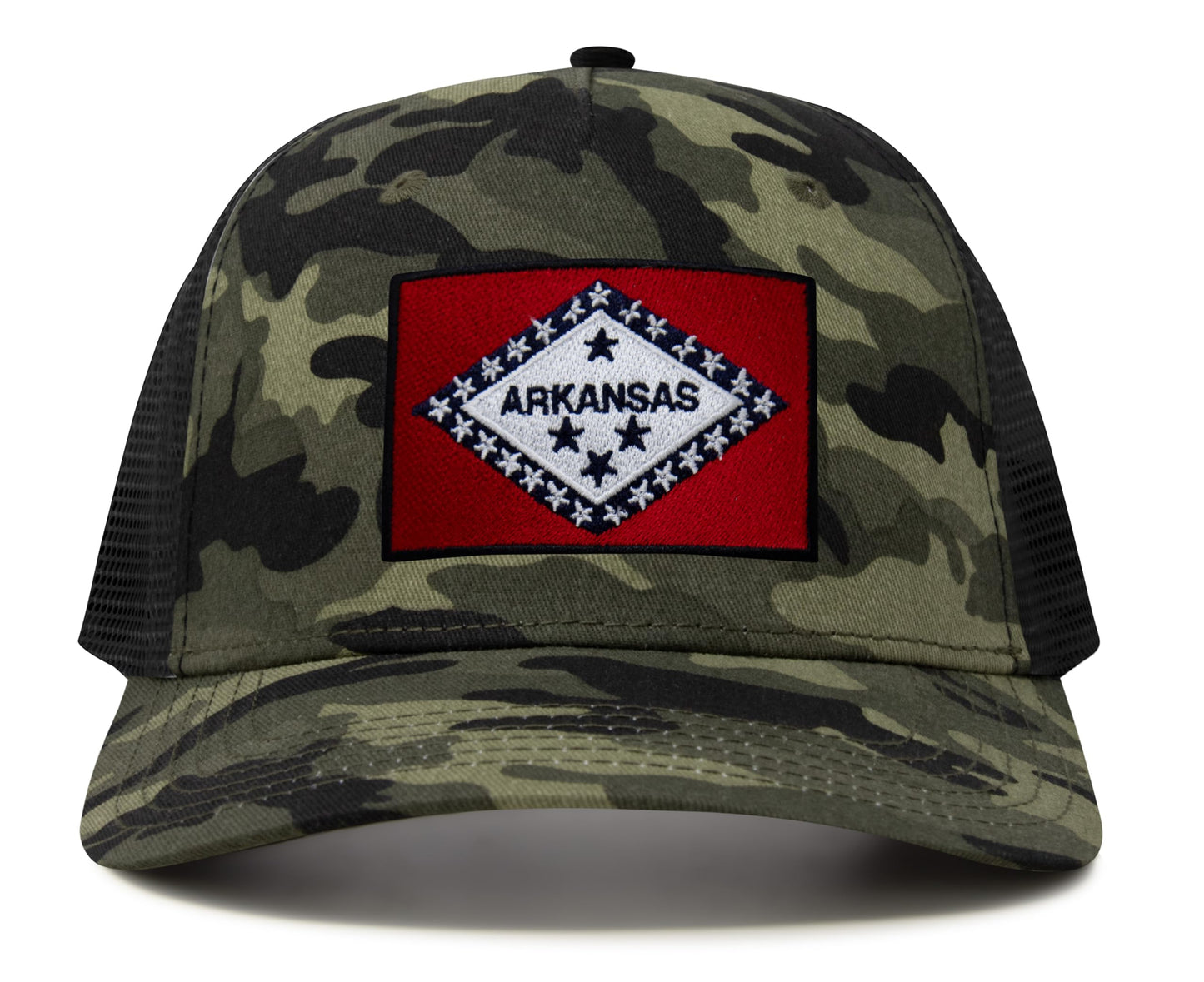 Arkansas Flag Hat for Men and Women – Snapback Trucker Baseball Cap by International Tie (Camouflage)