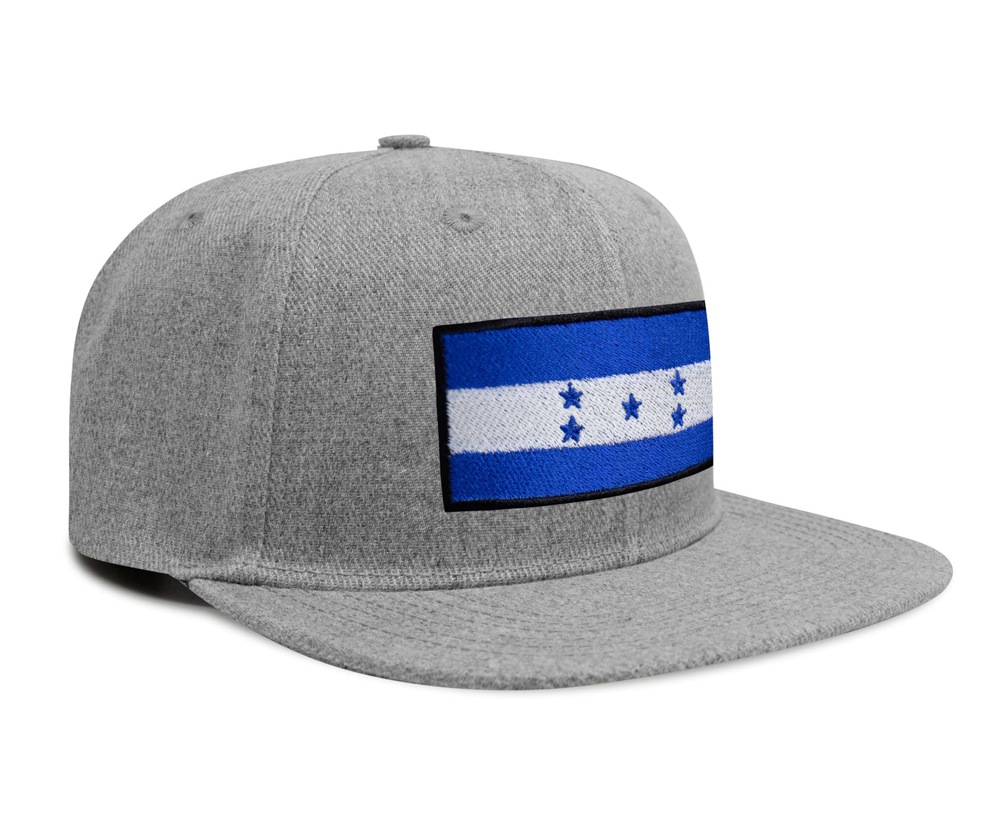 International Tie Honduras Flag Hat for Men and Women - Adjustable Snapback Trucker Baseball Cap (Grey Flatbill)