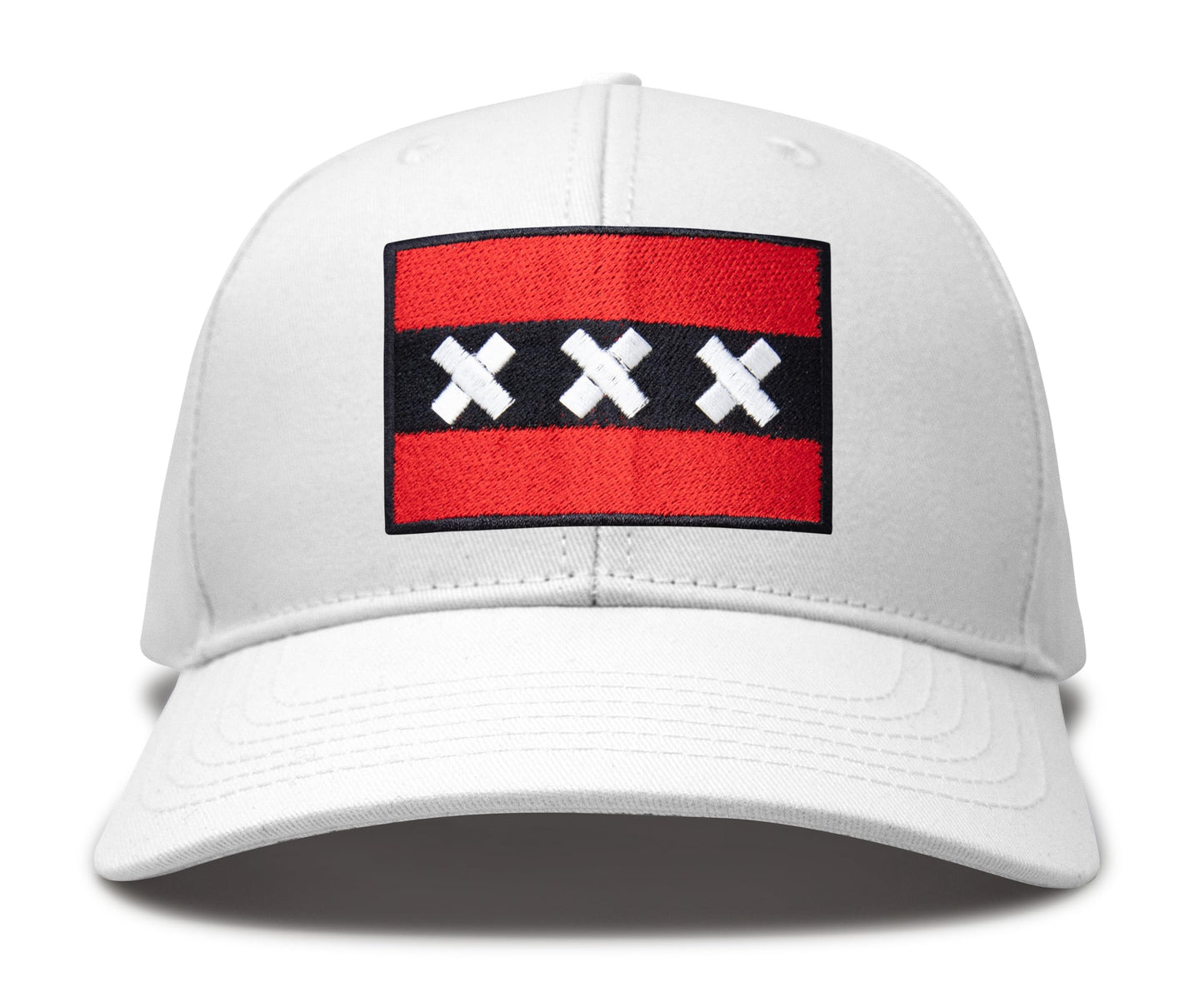 Amsterdam Flag Hat for Men and Women – Adjustable Snapback Baseball Cap by International Tie (All White)