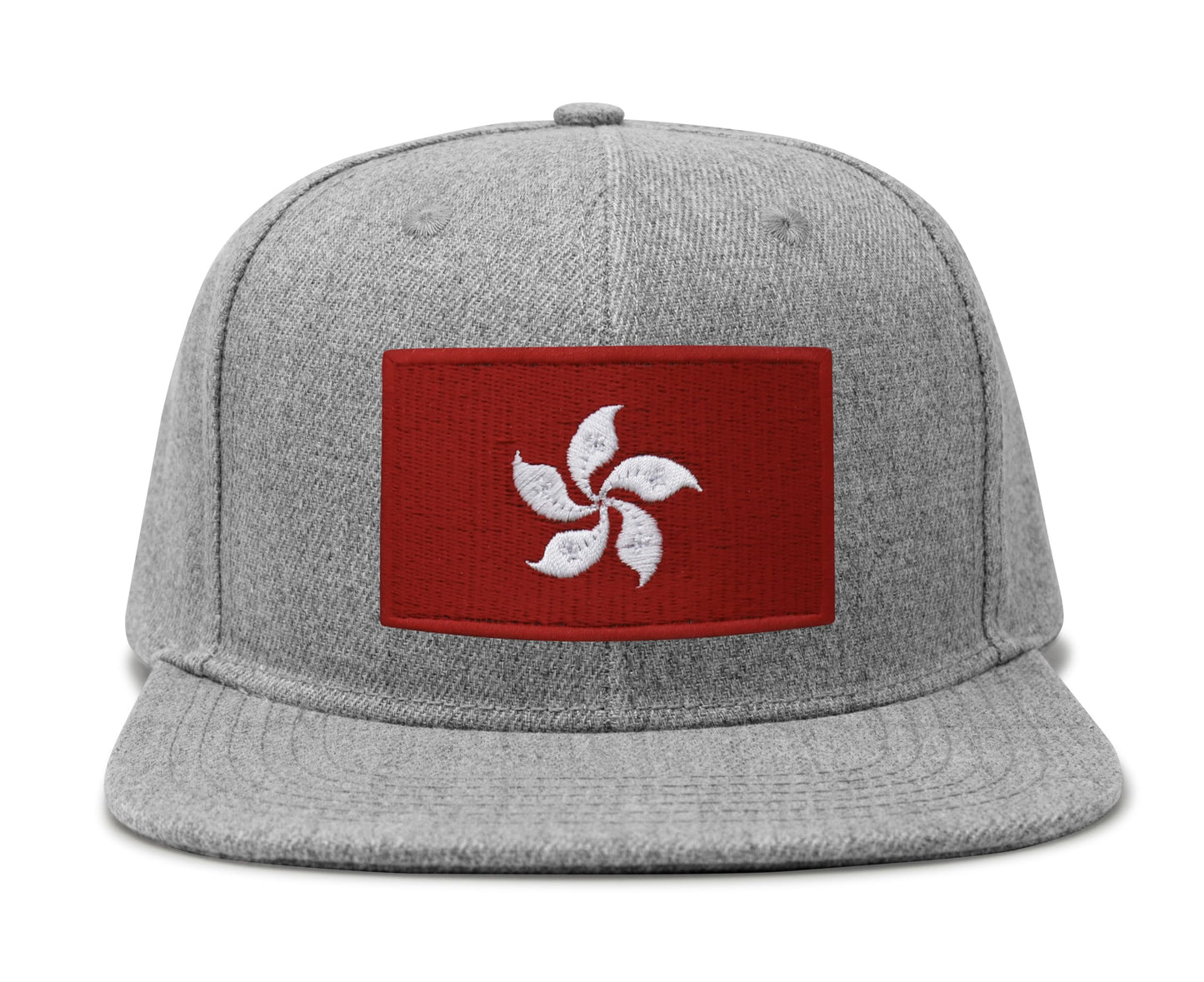 International Tie Hong Kong Flag Hat for Men and Women – Snapback Trucker Baseball Cap (Grey Flatbill)