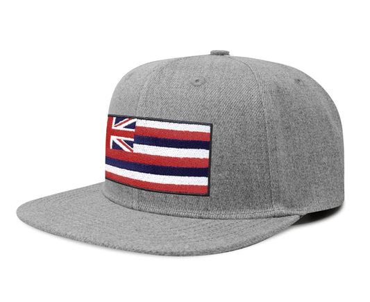 International Tie Hawaii Flag Hat for Men and Women â Snapback Trucker Cap (Grey Flatbill)