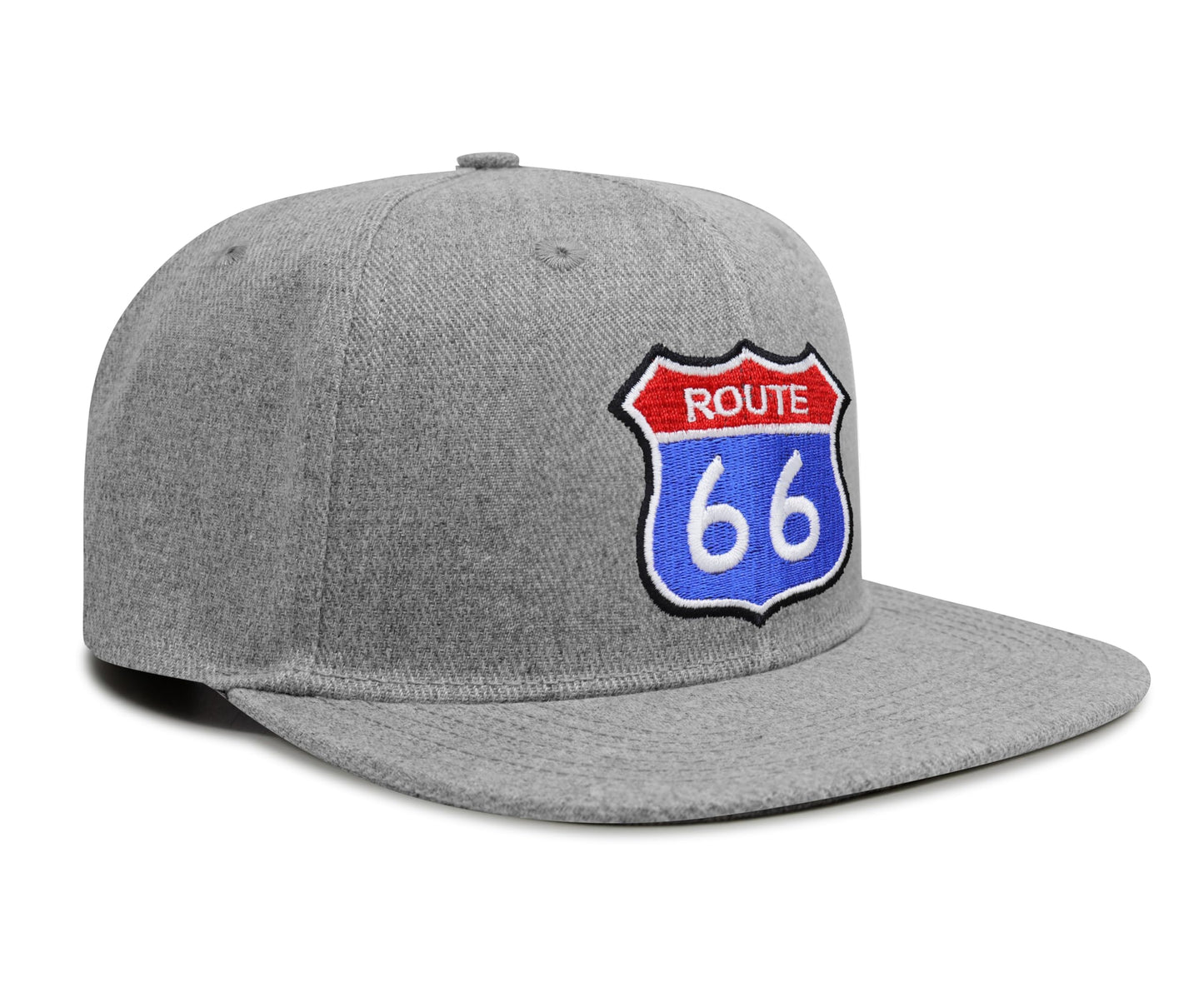 International Tie Premium Route 66 Hat for Men and Women – Mother Road Snapback Trucker Baseball Cap (Grey Flatbill)
