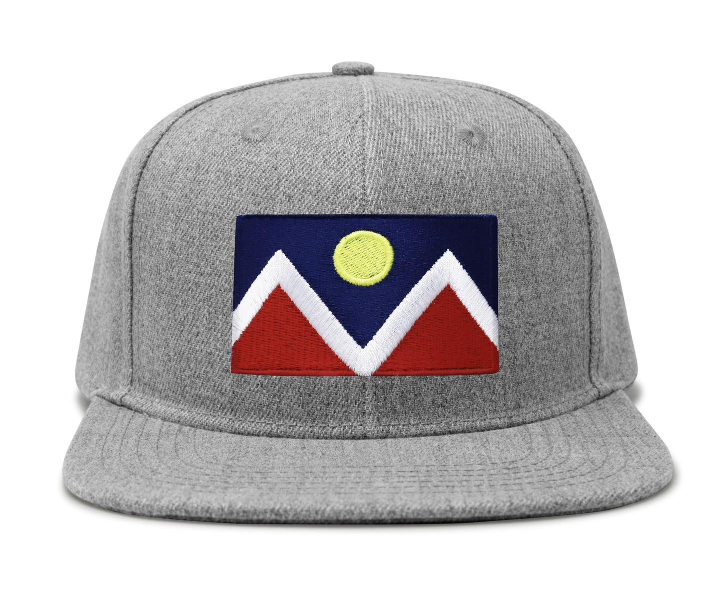 International Tie Denver Flag Trucker Hat for Men and Women â Snapback Baseball Cap (Grey Flatbill)