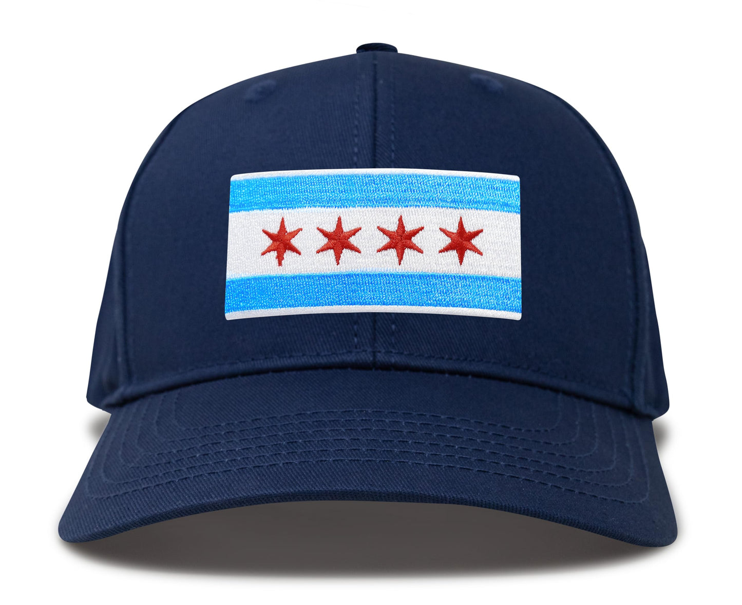 Chicago Flag Hat for Men and Women – Snapback Trucker Baseball Cap by International Tie (All Navy)