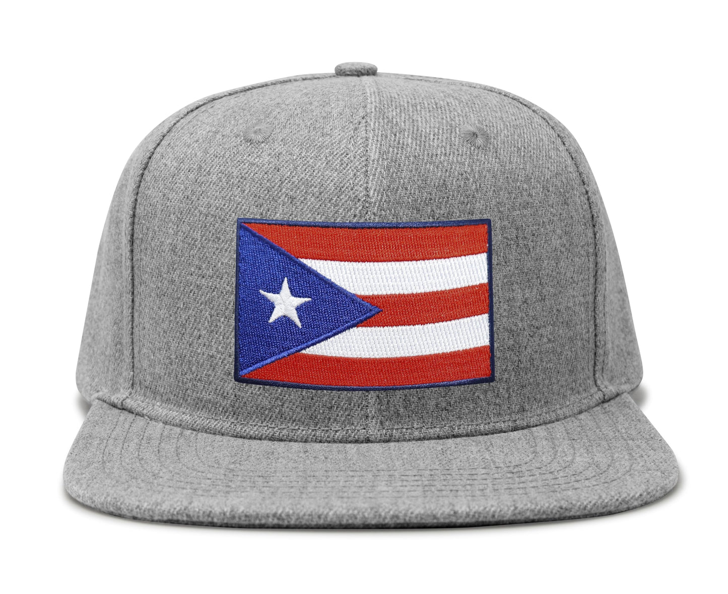 International Tie Puerto Rico Flag Hat for Men and Women – Snapback Trucker Baseball Cap (Grey Flatbill)