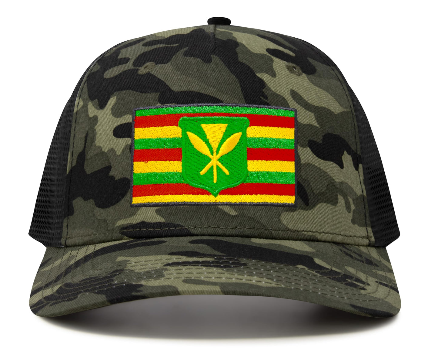 International Tie Kanaka Maoli Hat for Men and Women - Snapback Trucker Baseball Cap (Camouflage)