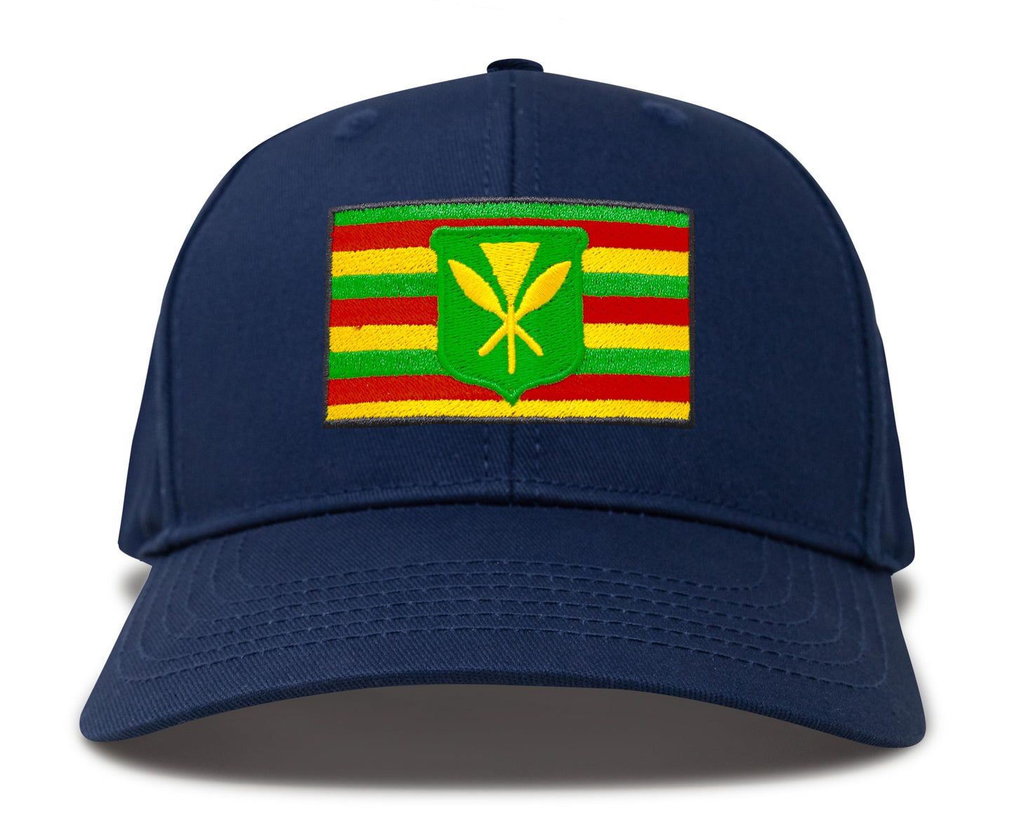 International Tie Kanaka Maoli Hat for Men and Women - Snapback Trucker Baseball Cap (All Navy)