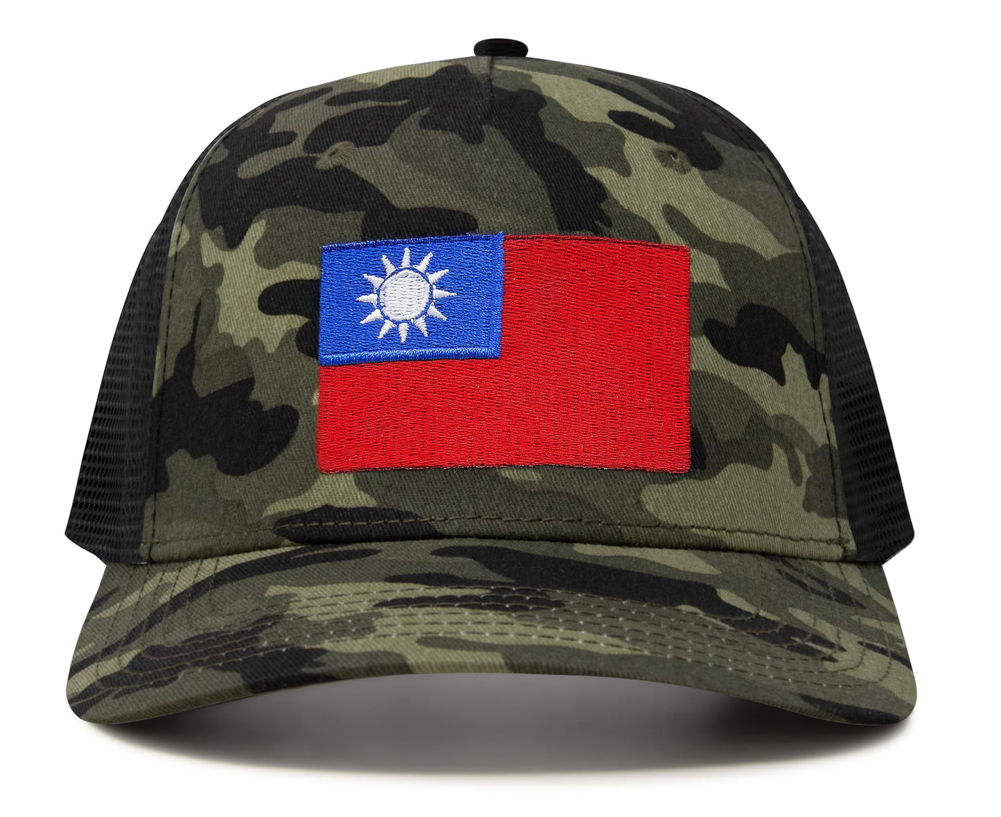 Premium Taiwan Flag Trucker Hat for Men and Women - Snapback Baseball Cap (Camouflage) - International Tie