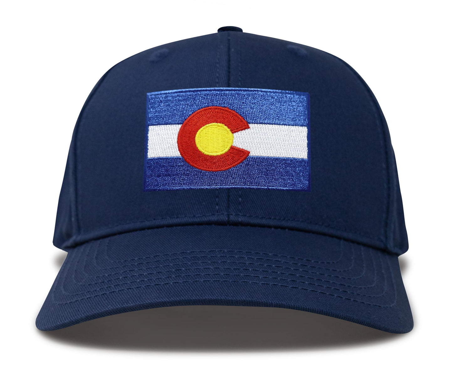 International Tie Colorado Flag Hat for Men and Women - Snapback Trucker Baseball Cap (All Navy)