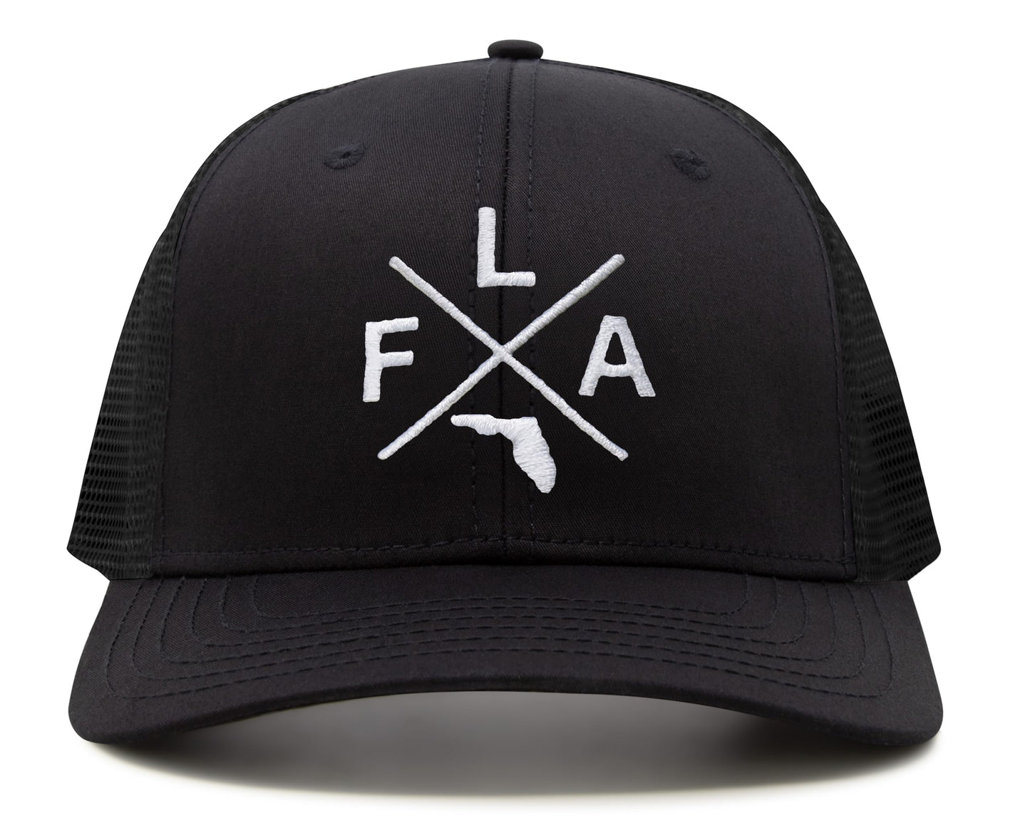 International Tie Premium Florida FLA Hat for Men and Women – Snapback Trucker Baseball Cap (All Black)