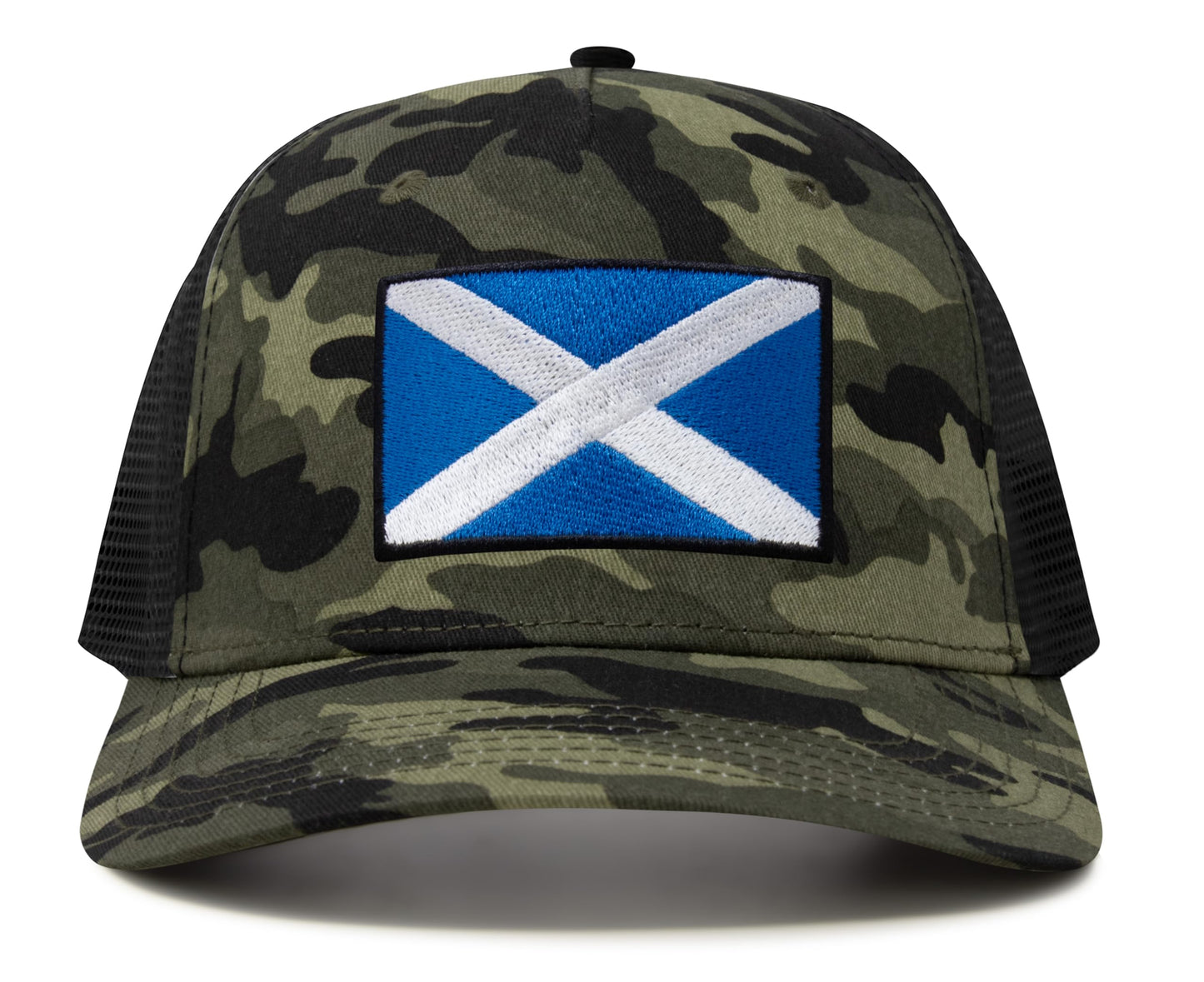 Scottish Flag Hat for Men and Women – Snapback Trucker Baseball Cap by International Tie (Camouflage)