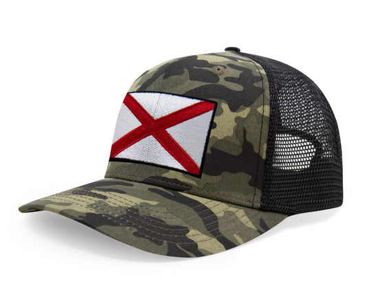 Alabama Flag Hat for Men and Women – Snapback Trucker Baseball Cap by International Tie (Camouflage)