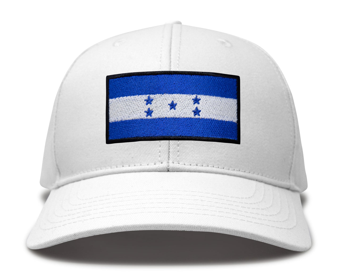 International Tie Honduras Flag Hat for Men and Women - Adjustable Snapback Trucker Baseball Cap (All White)