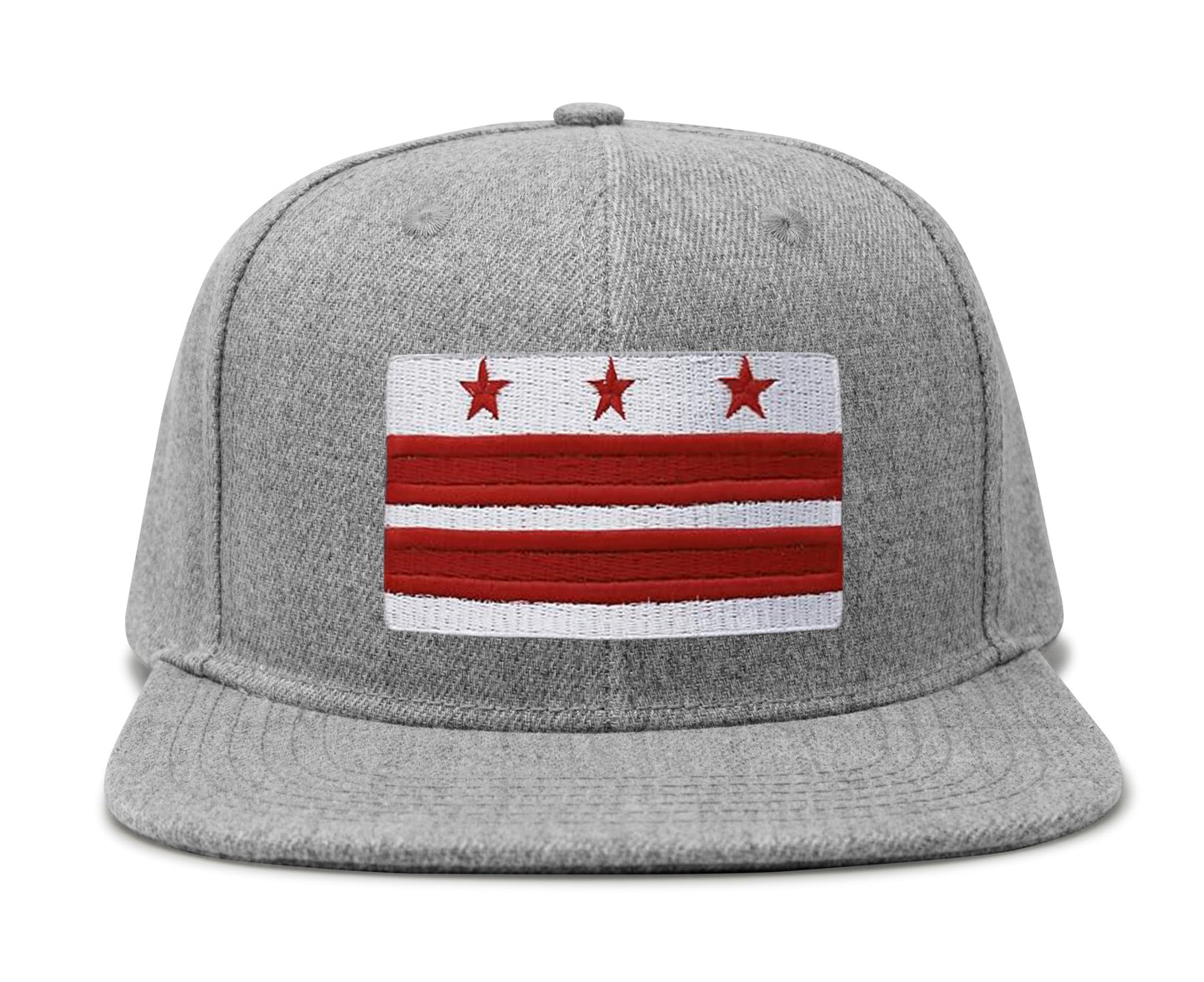 International Tie Washington DC Flag Hat for Men and Women - Snapback Trucker Flatbill Baseball Cap (Grey Flatbill)