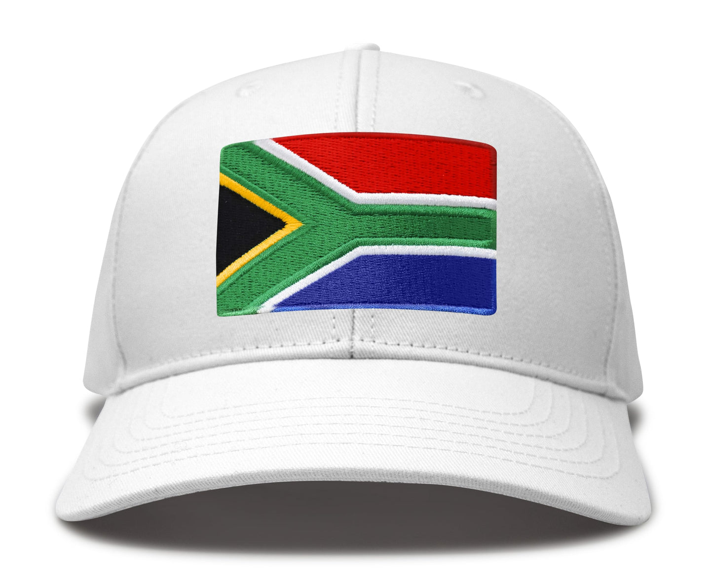 South Africa Flag Hat for Men and Women - Snapback Trucker Baseball Cap (All White)