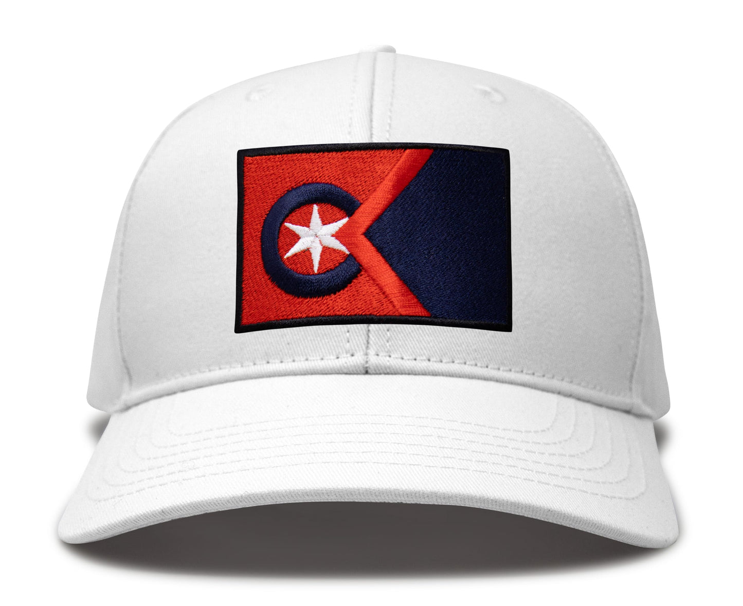 International Tie Cleveland Flag Hat for Men and Women - Adjustable Snapback Trucker Baseball Cap (All White)