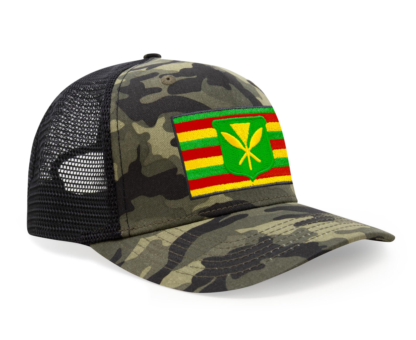 International Tie Kanaka Maoli Hat for Men and Women - Snapback Trucker Baseball Cap (Camouflage)