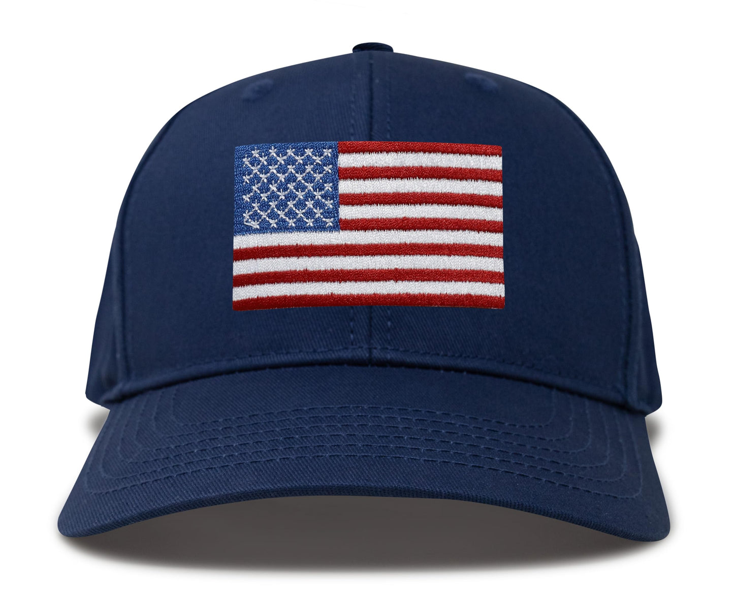 USA Flag Trucker Hat for Men and Women – Snapback Baseball Cap by International Tie (All Navy)